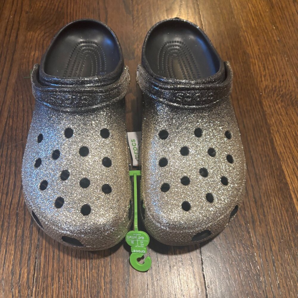 CROCS: Classic ombre glitter clog Black/Gold Unisex - Picture 3 of 12
